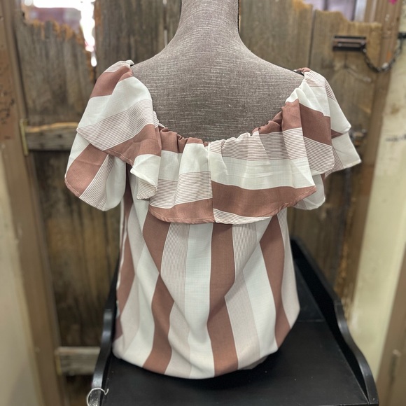 Willow & Root brown and white blouse - Picture 2 of 7